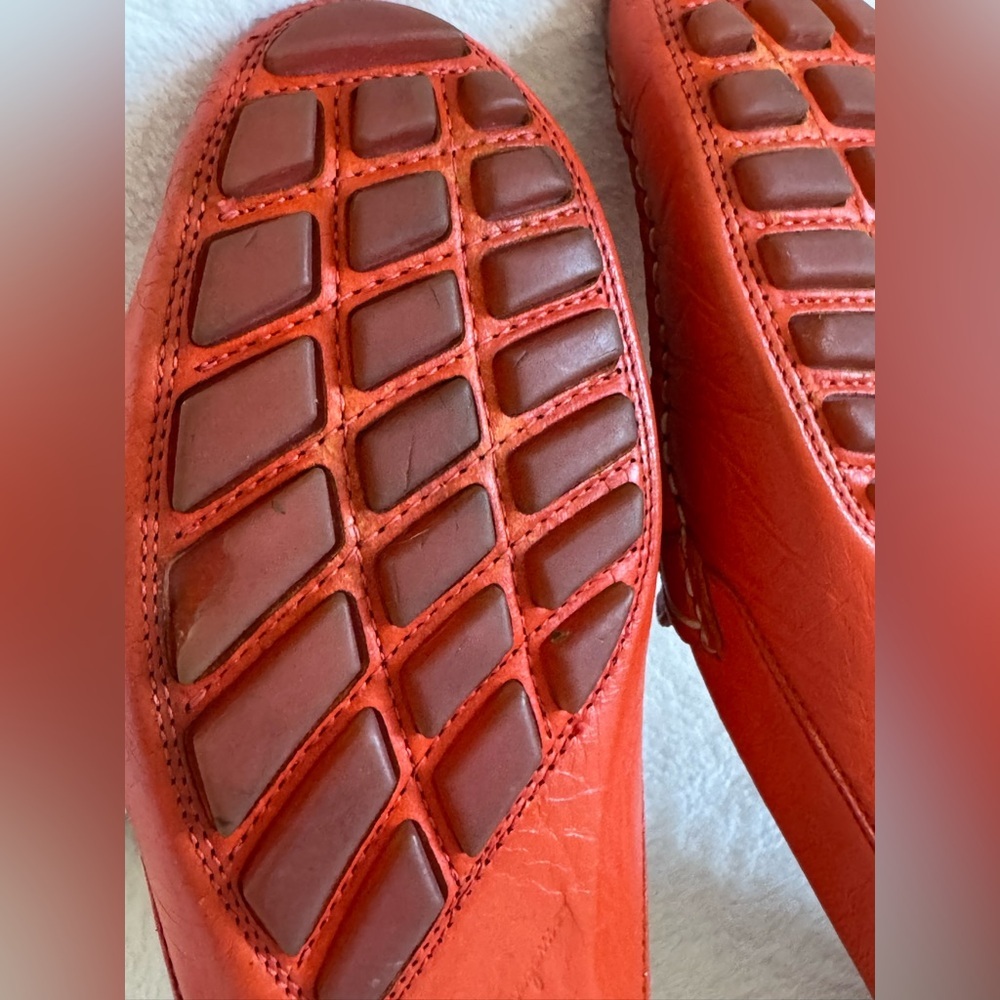 Salvatore Ferragamo Women's Orange Leather Mules Slip-on Size 8 - Picture 10 of 10
